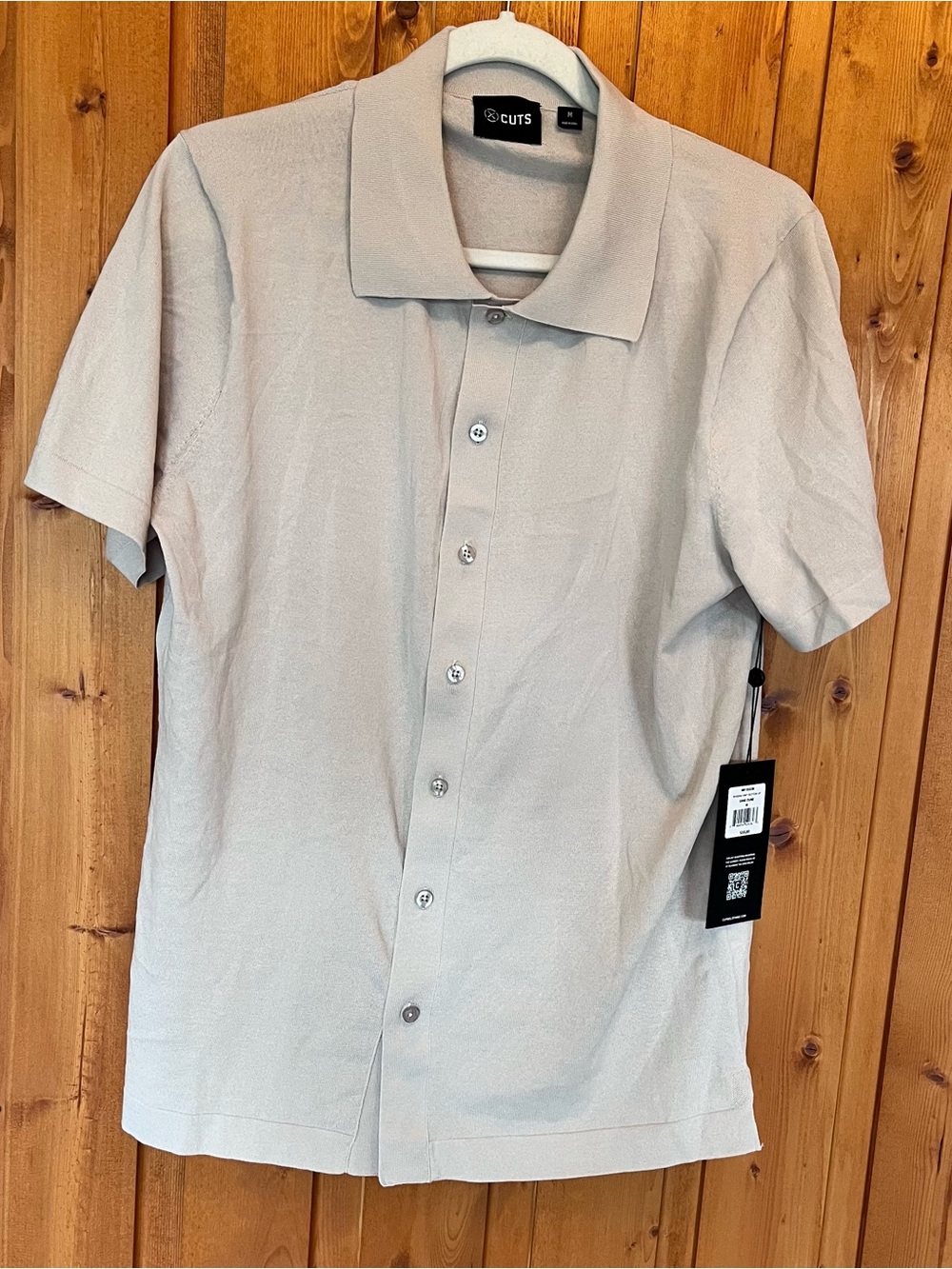Cuts Clothing Tan Riviera Knit Button Up - Picture 2 of 8